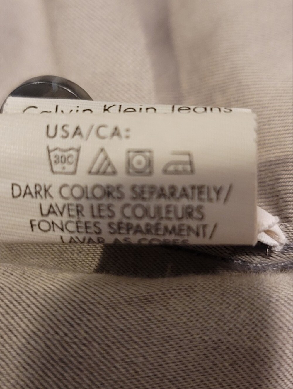 CALVIN KLEIN JEANS Modern Fit Cotton Long Sleeve Button Down Shirt Taupe XL‎ - Picture 7 of 7